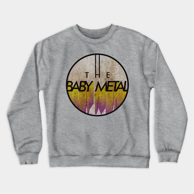 THE BABY METAL - VINTAGE YELLOW CIRCLE Crewneck Sweatshirt by GLOBALARTWORD